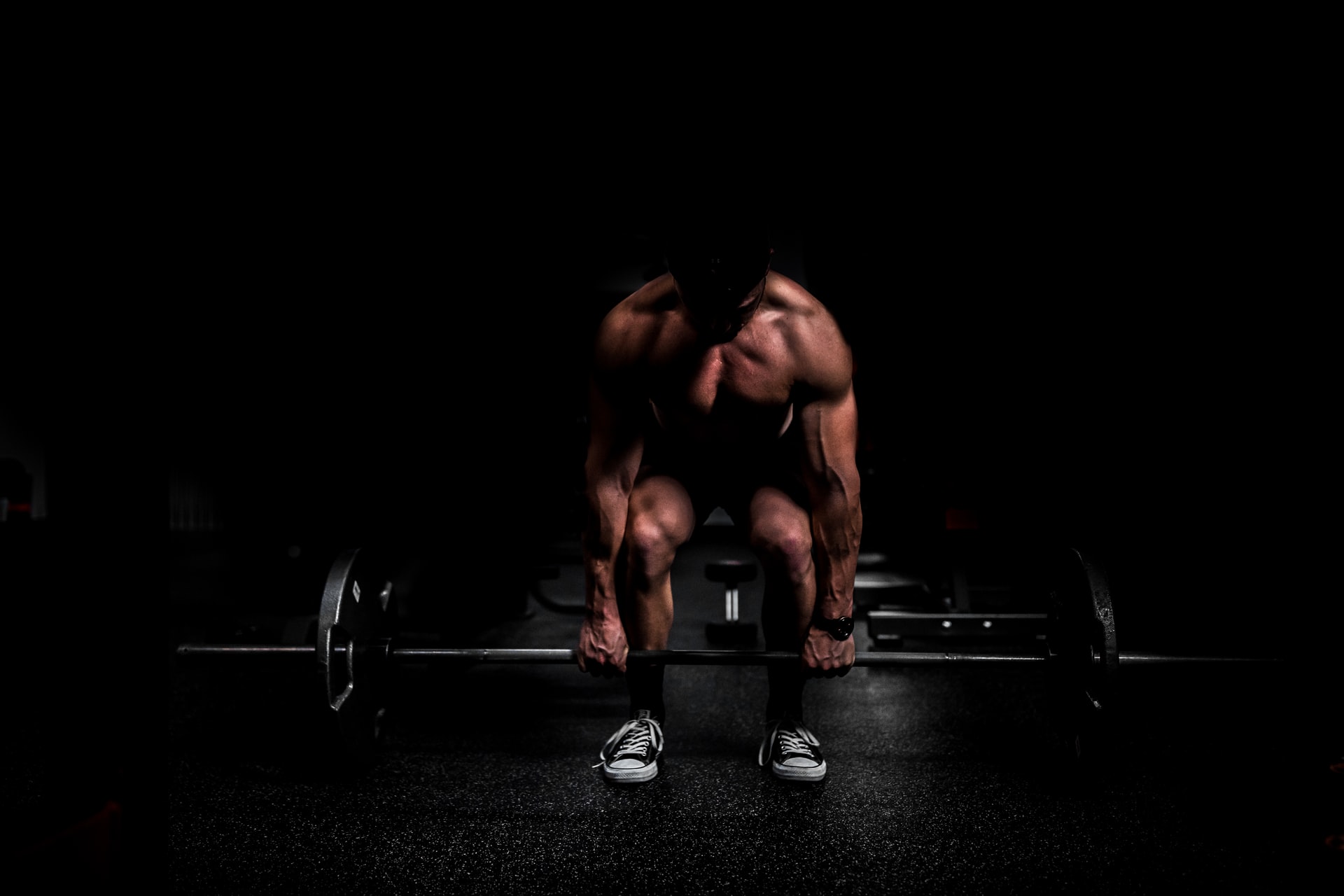 Man deadlifting in the gym