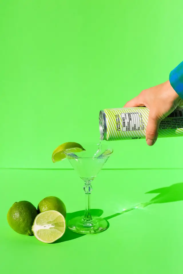 Pouring a Hard Seltzer into a glass